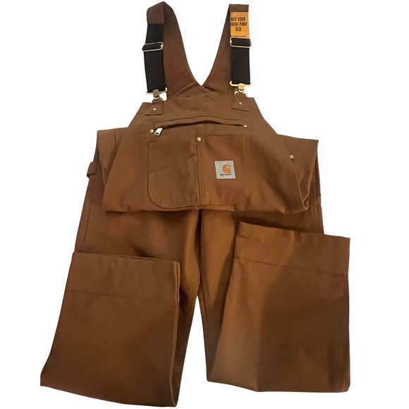 Carhartt NWT R01-M Relaxed Fit Duck Bib Overalls Brown
Mens 32x30 - Picture 2 of 12